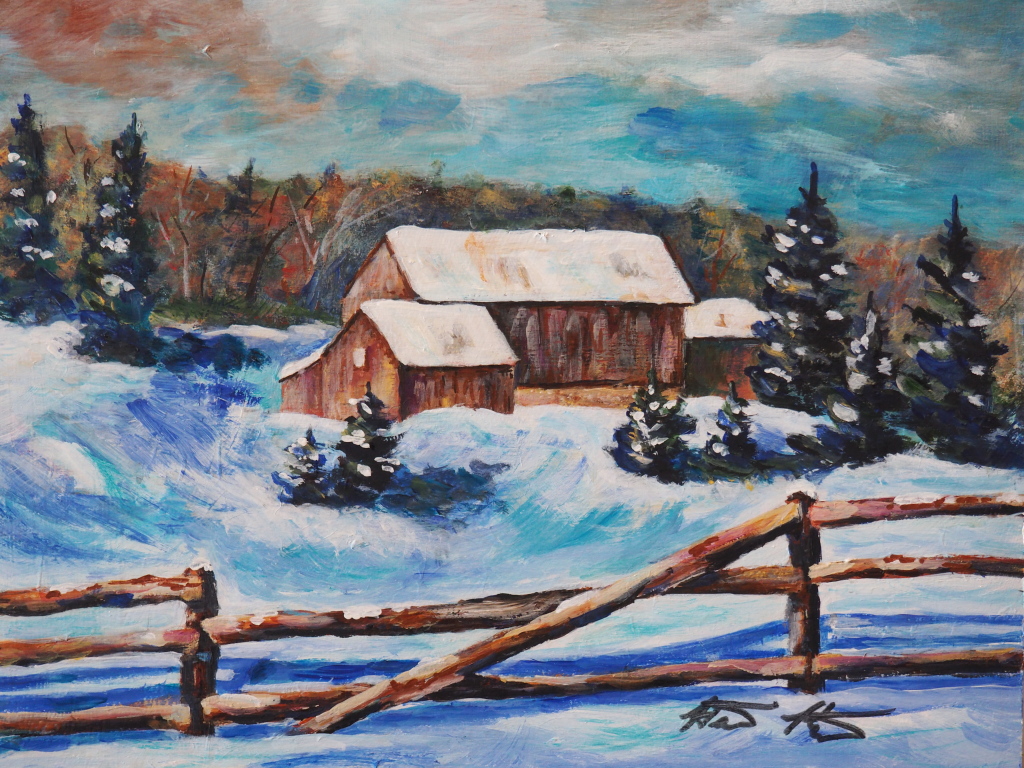 Winter Barn